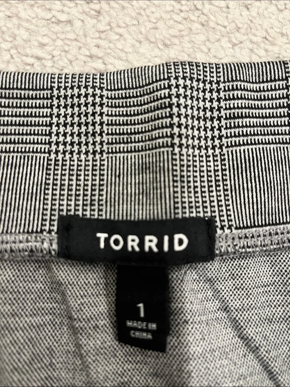 torrid Gray Plaid Mini Skirt